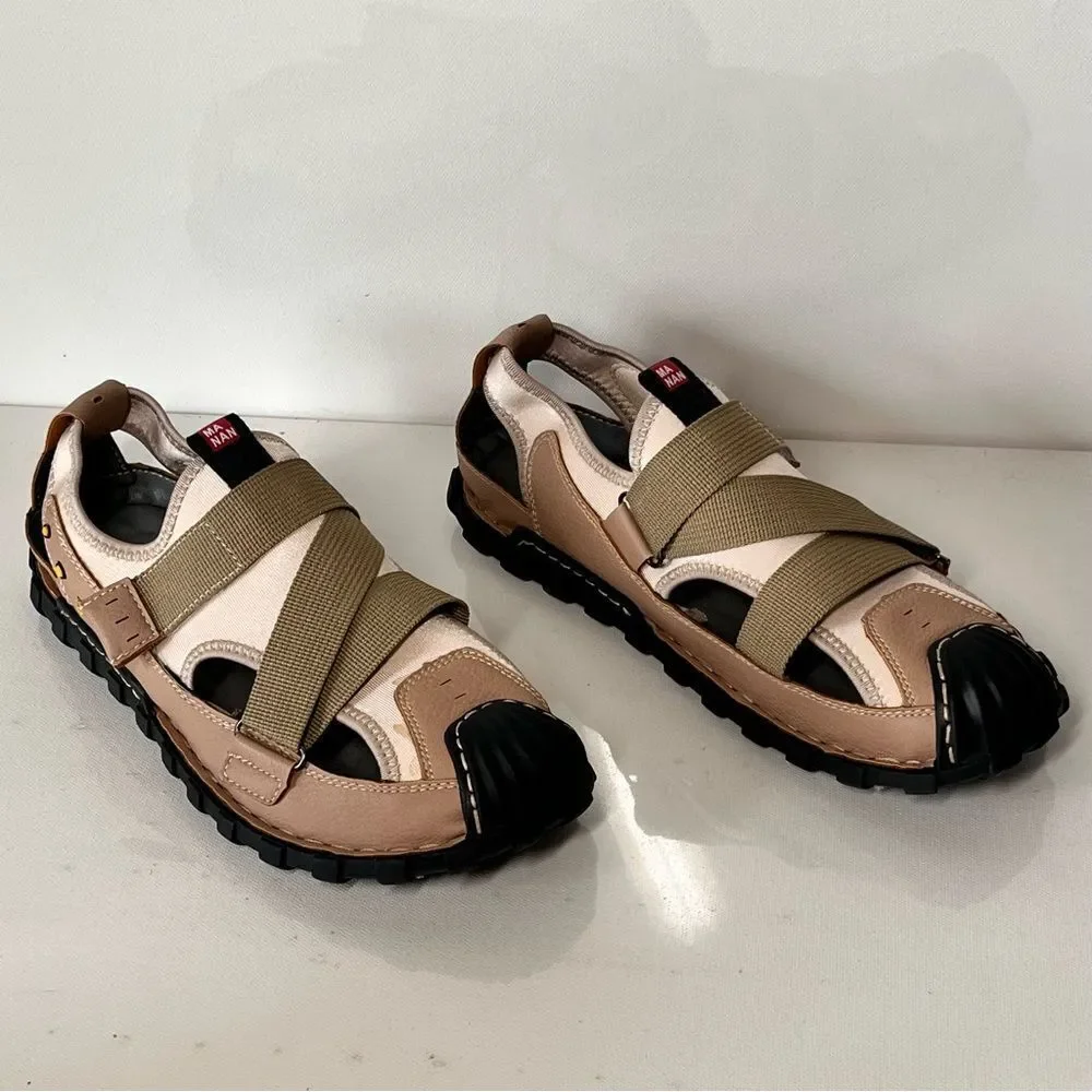 Dacomfy Mens Closed Toe Leather Sandals
